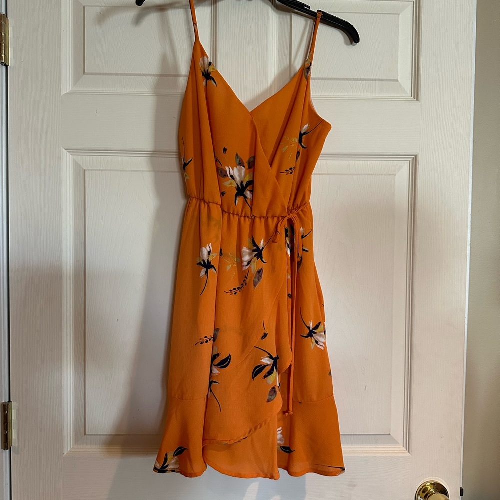 Orange floral dress, small